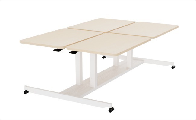 Multi-User Pneumatic Height Adjustable Table
