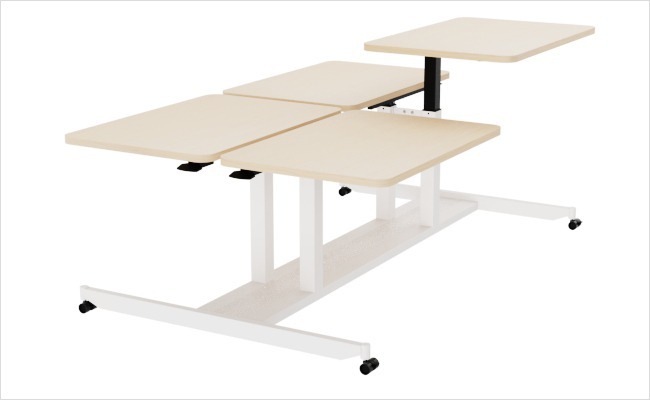 Multi-User Pneumatic Height Adjustable Table